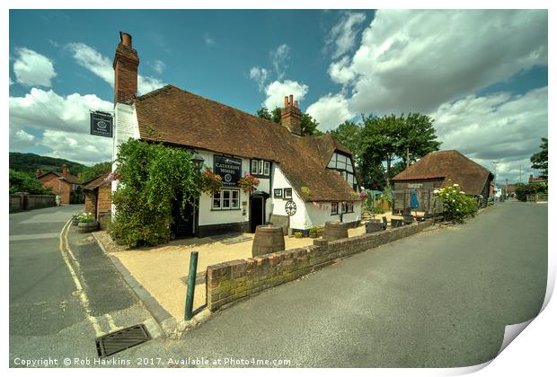 The Catherine Wheel at Goring  Print by Rob Hawkins