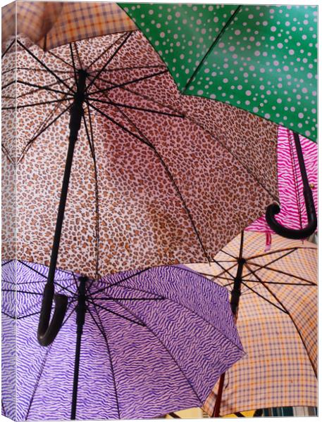 Umbrellas Canvas Print by Ceri Jones