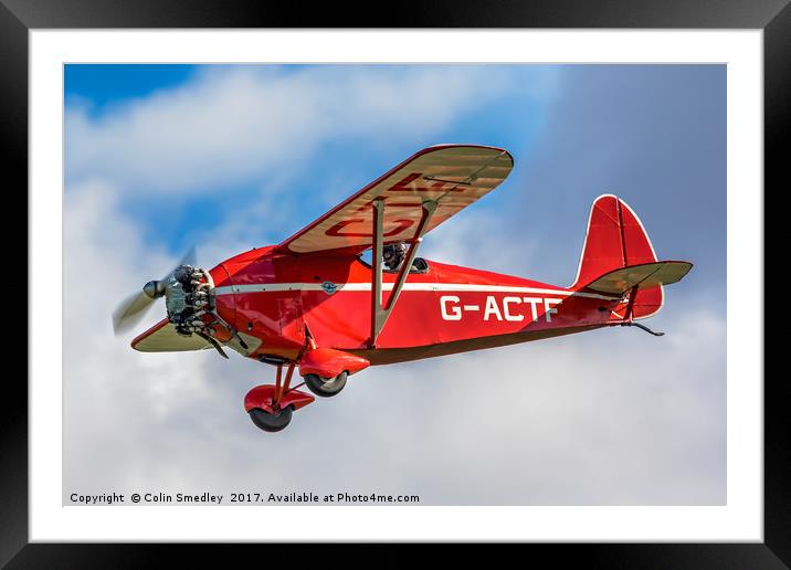 Comper CLA.7 Swift G-ACTF Framed Mounted Print by Colin Smedley