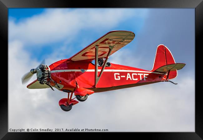 Comper CLA.7 Swift G-ACTF Framed Print by Colin Smedley