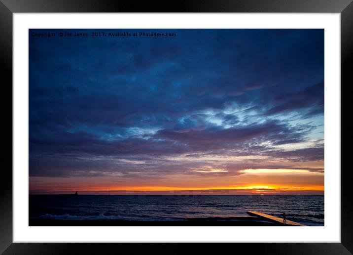 Another North Sea Sunrise Framed Mounted Print by Jim Jones