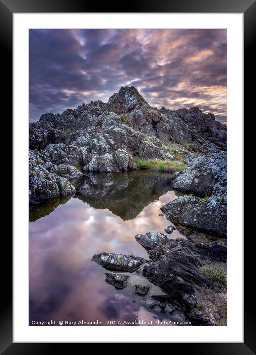 Rock Pool, Eyemouth, Scotland. Framed Mounted Print by Gary Alexander