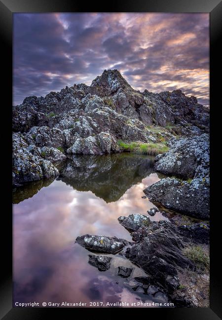 Rock Pool, Eyemouth, Scotland. Framed Print by Gary Alexander