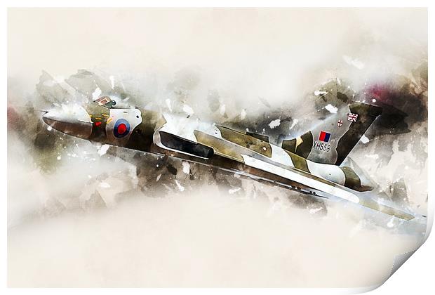 Vulcan Bomber - Painting Print by J Biggadike