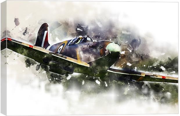 Supermarine Spitfire Mk1 - Painting Canvas Print by J Biggadike