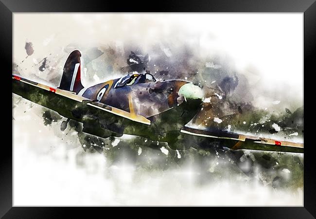 Supermarine Spitfire Mk1 - Painting Framed Print by J Biggadike