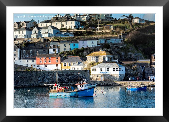 The Harbour Office, Mevagissey Framed Mounted Print by Mary Fletcher