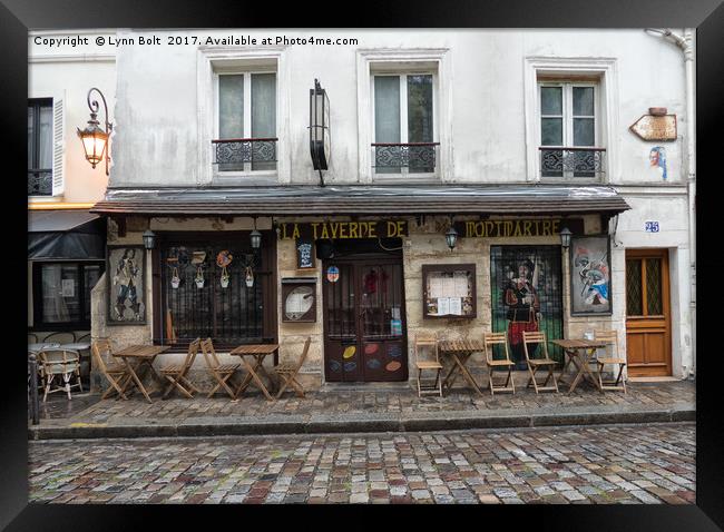 Bar in Montmartre Paris Framed Print by Lynn Bolt