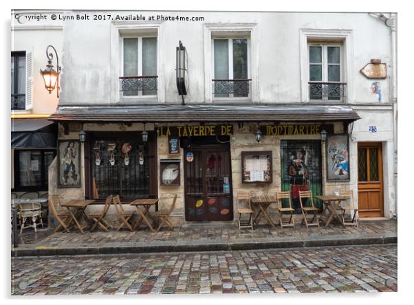 Bar in Montmartre Paris Acrylic by Lynn Bolt