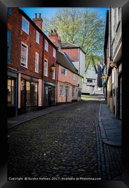 Old Norwich Shop Fronts Framed Print by Gordon Holmes