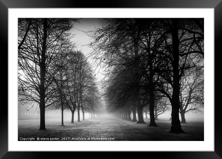 Stand in line Framed Mounted Print by steve porter