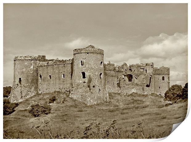 Carew Castle. Pembrokeshire. Wales. Print by paulette hurley