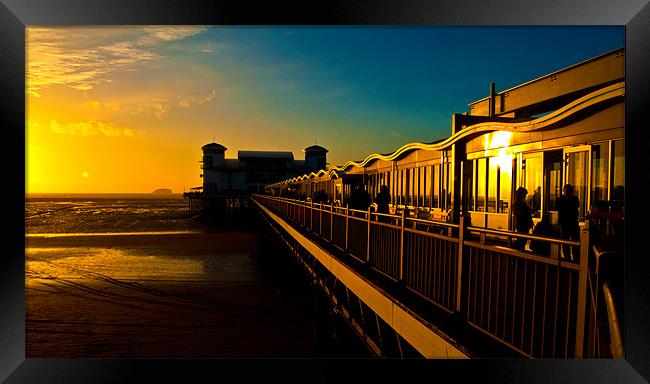 The Grand pier at Weston Framed Print by Rob Hawkins