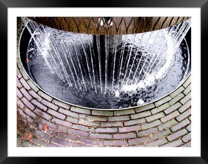 Fountain Framed Mounted Print by Christine Jeffrey