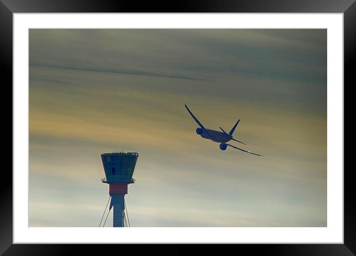 Leaving on a jet plane Framed Mounted Print by sean clifford