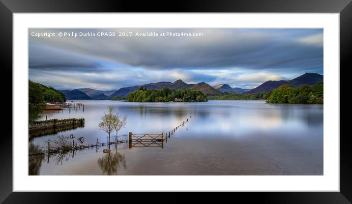 Derwentwater - The Lake District NP Framed Mounted Print by Phil Durkin DPAGB BPE4