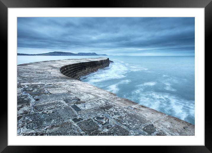 The cobb, lyme regis,  Framed Mounted Print by Martin Williams