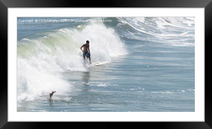 You cannot win them all!! Surfing Florida Framed Mounted Print by Chris Langley