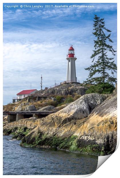 Point Atkinson Lighthouse, BC, Canada Print by Chris Langley
