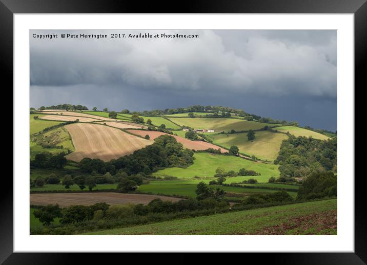Hills round the Exe valley Framed Mounted Print by Pete Hemington