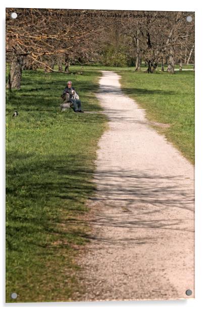 Long Path In The Park Acrylic by Jukka Heinovirta