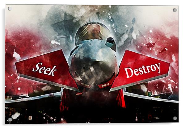 RAF Typhoon Seek, Destroy - Painting Acrylic by J Biggadike