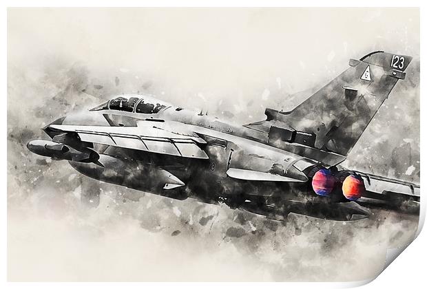 RAF Tornado - Painting Print by J Biggadike