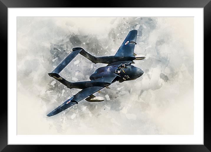 Sea Vixen - Painting Framed Mounted Print by J Biggadike