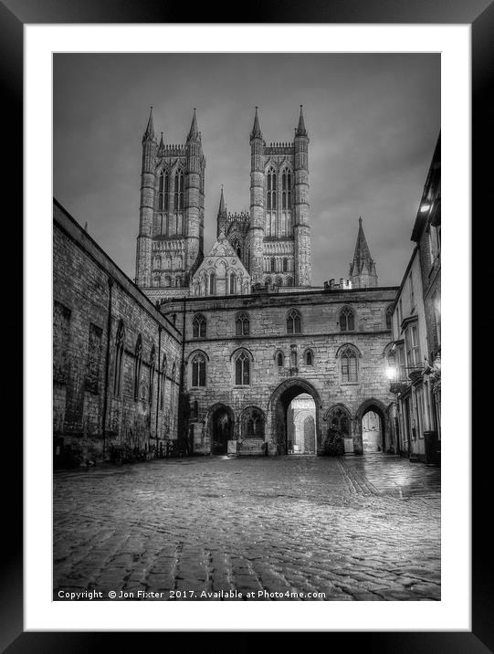 Lincoln Cathedral  Framed Mounted Print by Jon Fixter