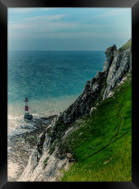 Beachyhead lighthouse Framed Print by Gary Schulze