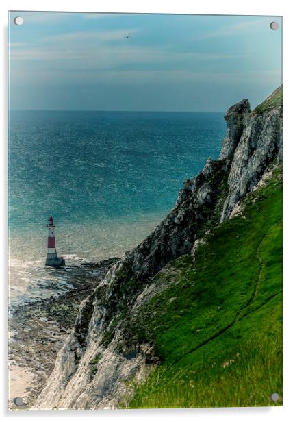 Beachyhead lighthouse Acrylic by Gary Schulze