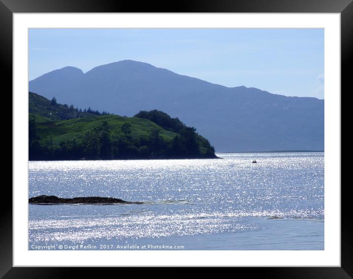reflections on Loch Alsh looking towards the Isle  Framed Mounted Print by Photogold Prints