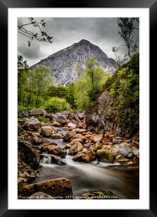 River Coupall & Buachaille Etive Mor, Glencoe. Framed Mounted Print by Gary Alexander