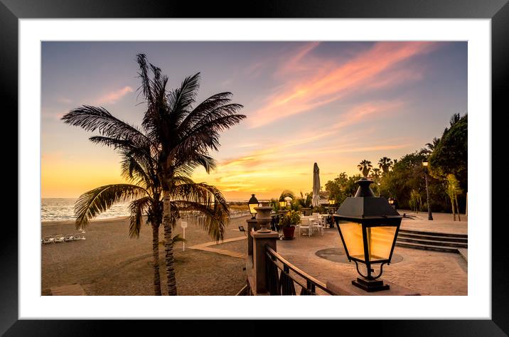 Costa Sunset Framed Mounted Print by Naylor's Photography