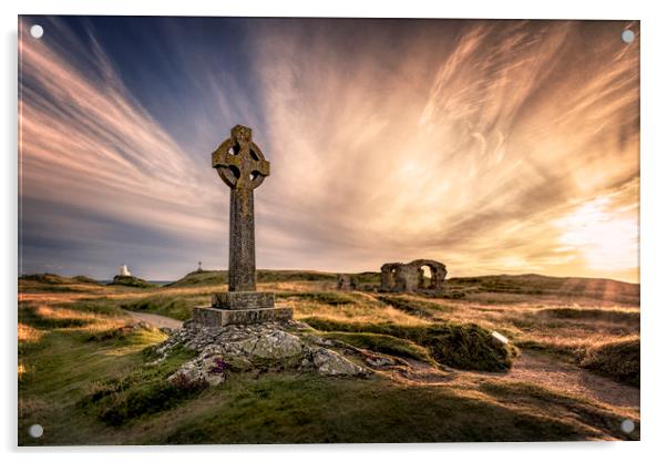 Sunset on Llanddwyn Island Acrylic by Karl McCarthy