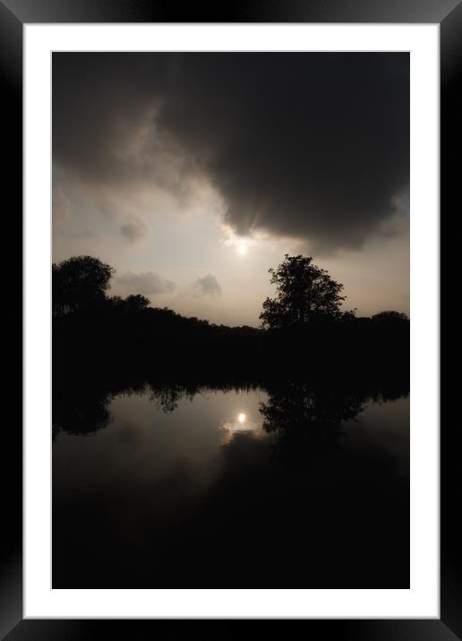 Sunset river Framed Mounted Print by Simon Wrigglesworth