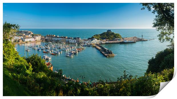 Sunrise over the tourist town of Ilfracombe in Dev Print by Steve Heap