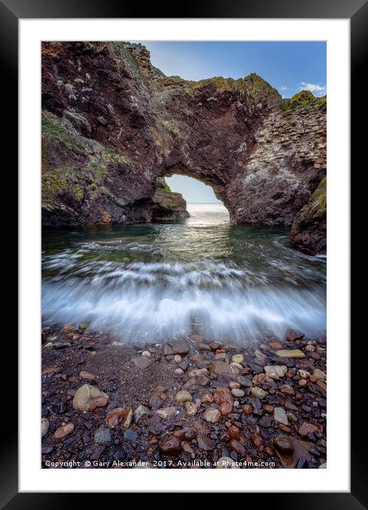 Dunbar Sea Arch, Dunbar Framed Mounted Print by Gary Alexander