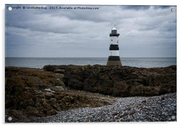 View Of The Trwyn Du Lighthouse Acrylic by rawshutterbug 