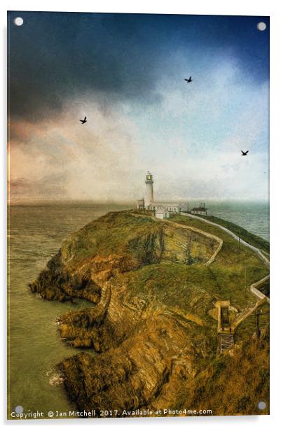 South Stack Lighthouse Acrylic by Ian Mitchell