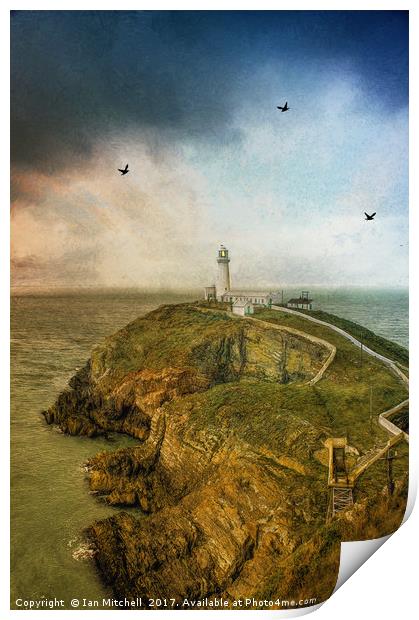 South Stack Lighthouse Print by Ian Mitchell