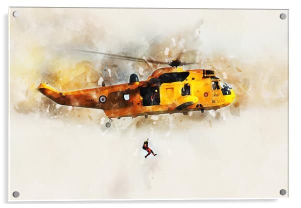 RAF Sea King - Painting Acrylic by J Biggadike