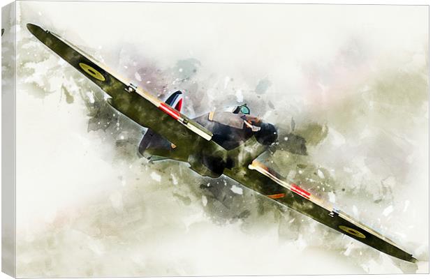 Hawker Hurricane - Painting Canvas Print by J Biggadike