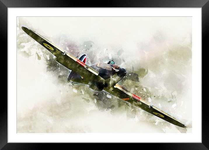 Hawker Hurricane - Painting Framed Mounted Print by J Biggadike