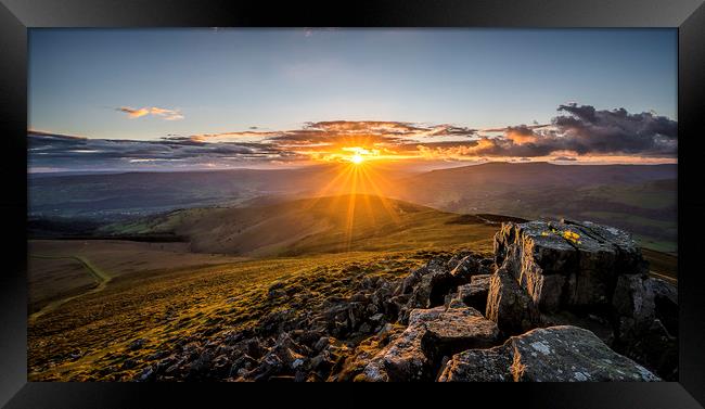 Sunset at Sugar Loaf - Brecon Beacons Framed Print by Karl McCarthy