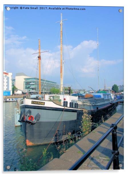 Bristol Docks Acrylic by Kate Small