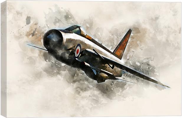 RAF Lightning F2 - Painting Canvas Print by J Biggadike