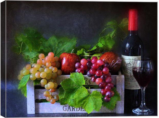 fruit and wine Canvas Print by sue davies