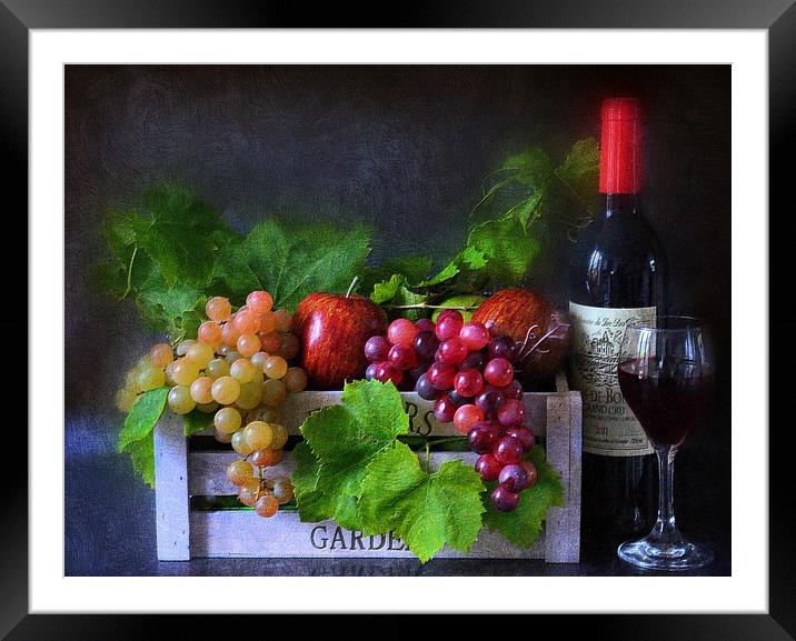 fruit and wine Framed Mounted Print by sue davies