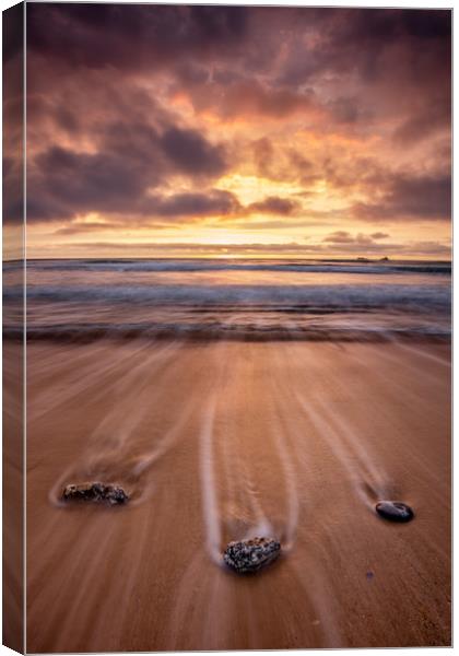Cornwall Sunset (Constantine Bay) Canvas Print by Jonathan Smith